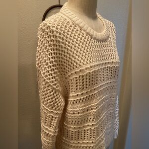 Faherty Women's Ivory Open-Knit Sweater